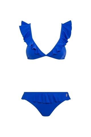 U.S. Polo Assn. Kadın Saks Mavi Bikini Takım Saks Mavi