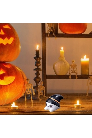 Lijinxu Cadılar Bayramı Mini Heykelcik 2,9x1,9-cm-şapka-elf