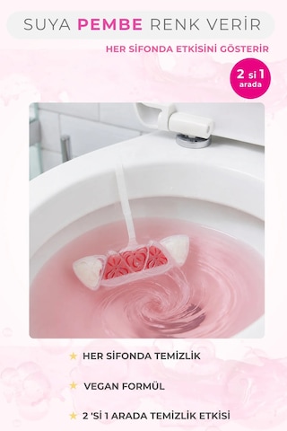 Power Active Aktif Wc Bloğu 2'li Paket-suya Pembe Renk Veren Klozet Temizleyici Power Active Aktif Wc Bloğu 2'li Paket-suya Pembe Renk Veren Klozet Temizleyici