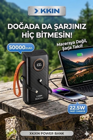 Lenovo Idea Tab Plus Tb361fu 12.1'' Uyumlu 50000 Mah 22.5w Hızlı Şarj Powerbank Siyah