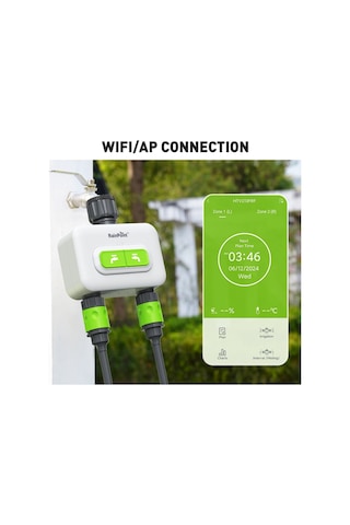 Htv213frf Mini Dijital 2-çıkışlı Wifi'li Kablosuz Hortum Su Zamanlayıcısı Ve Mini Bux Hub
