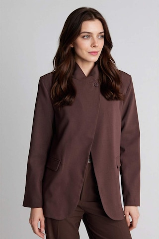 Defacto Regular Fıt Dik Yaka Blazer Ceket H2399ax26spbn167 Kahve-bn167
