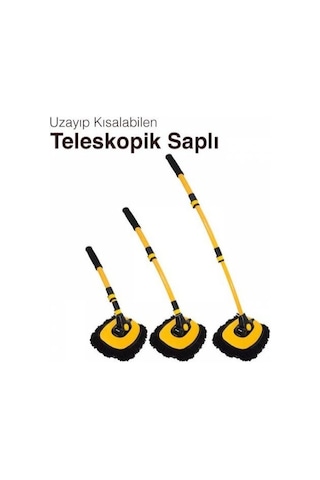 Periboia Teleskopik Saplı Kuru Islak Oto Yıkama Fırçası