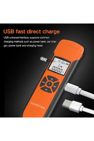 Jeemson Kompakt Optik Güç Ölçer G1000 - Yüksek Hassasiyetli Fiber Optik Kayıp Testeri -70+3 Db, 850-1625 Nm