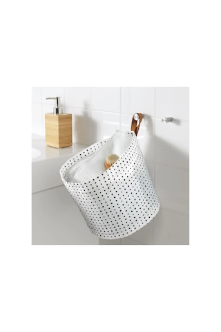 Ikea Plumsa Çamaşır Sepeti 25 X 28 Cm Beyaz - Siyah