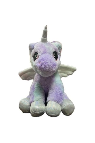 Parlak Kumaş Kanatlı Unicorn 35 Cm 62395 Çok renkli