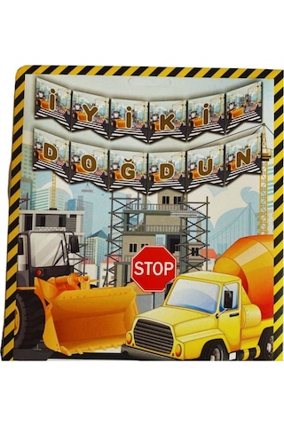 İnşaat Temalı İyi Ki Doğdun Banner Tüm Yaşlar