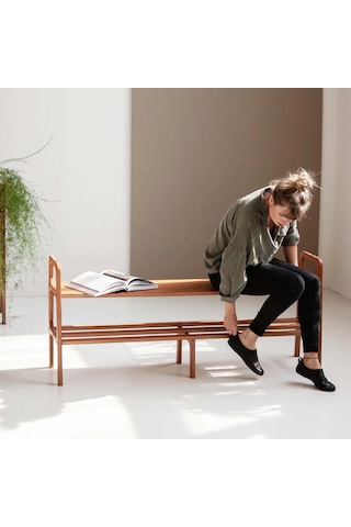 Woodesk Ponte Ahşap, Ayakkabılık Ve Raf Sistemi, 150x65, Tik Renk Teak