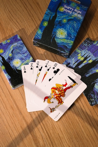 Van Gogh Yıldızlı Geceler İskambil Oyun Kartı Dekoratif Yıldızlı Gece Eğlence