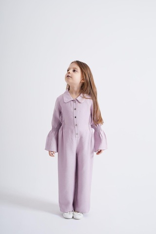 Oliventhekid Lila Lastikli Kız Çocuk Tulum Lila Lila