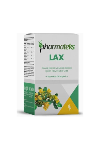 Pharmateks Lax Günlük Ekstresi Ve Mersin Ekstresi Içeren Takviye Edici Gıda 30 Kapsül