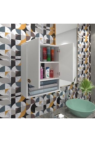 Kenzlife Banyo Ecza Dolabı Bakunin Byz 60 40 20 Mutfak M Üst Arkalıklı Alt Arkalıksız Beyaz