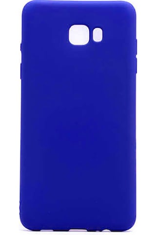 Samsung Uyumlu Galaxy C7 Pro Kılıf Zore Premier Silikon Kapak Saks Mavi