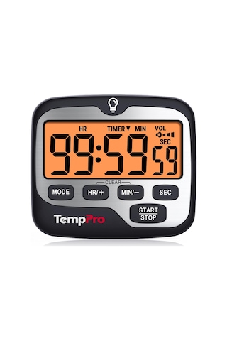 Thermopro Tm01 Dijital Mutfak Zamanlayıcısı, Geri Sayım Ve Kronometre, Ayarlanabilir Sesli Alarm Ve Geniş Arkadan Aydınlatmalı Lcd Ekranlı Manyetik Za