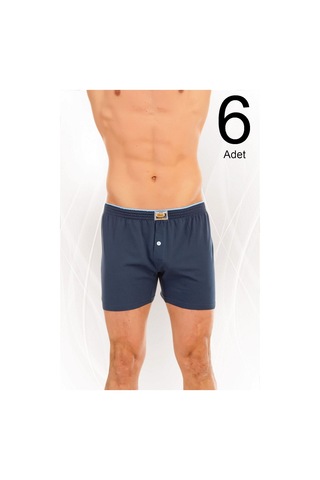 6'Lı Paket Penye Düz Erkek Boxer 001