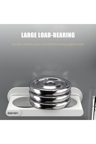 Novahub Erkek Saç Kurutma Askılığı Duvar Montajı Bardak Raflı Düzenleyici Banyo Eşyası Gri