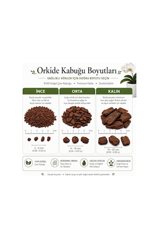 Tr Zevli Premium 2 Litre Organik Orkide Toprağı%100 Doğal Çam Kabuğu Orkide Saksı Harcı Ve Yetiştirme Ort 0