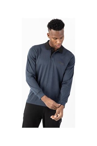 Maraton Sportswear Regular Erkek Polo Yaka Uzun Kol Basic Siyahmelanj Sweatshirt 22432-siyahmelanj