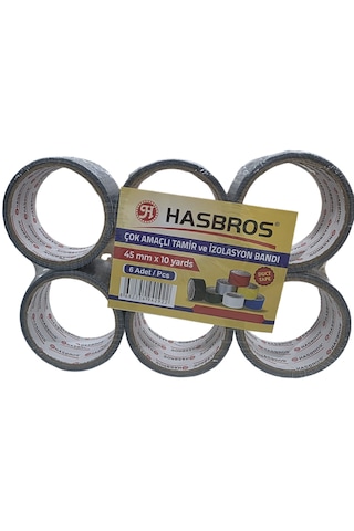 Hasbros 45mm X 10 Yards Çok Amaçlı Tamir Bandı Gri 120 Adet
