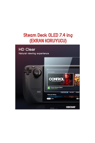 Steam Deck Oled 7.4 İnç Oyun Konsolu Nano Uyumlu Esnek Ekran Koruyucu