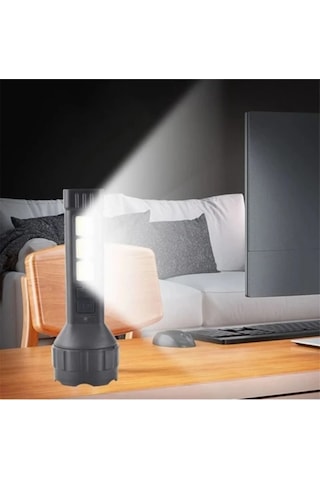 Wellhise 659 Usb Şarjlı El Feneri Cob Yan Işık Güçlü El Feneri Usb Şarj Edilebilir Açık Kamp Lambası Taşınabilir