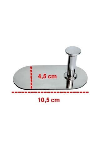Thincal Kendinden Yapışkanlı Askılık Tekli Oval Krom 4 Lü Paket Diğer