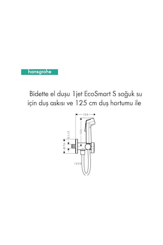 Bidette El Duşu / Taharet Duşu 1jet Ecosmart Duş Askısı Ve 125 Cm Duş Hortumu İle 29230000 Diğer