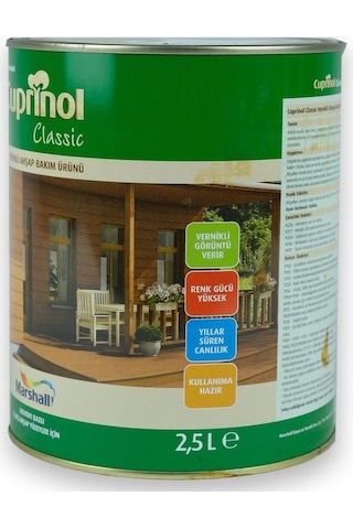 Cuprinol Vernikli Ahşap Bakım Ürünü Klasik Koyu Meşe 2,5 L