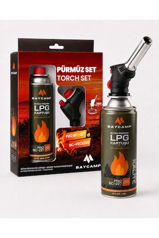 Bc-pro1300 Pürmüz Seti Seramik Yalıtımlı Pürmüz Başlığı Ve Lpg Kartuşu Siyah
