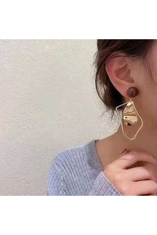 Girift Vintage Ceris Gold Retro Tarz Su Damlası Küpe Gold