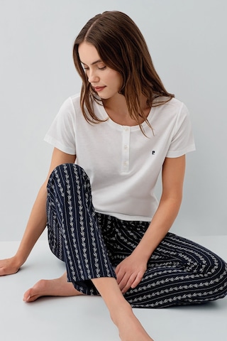 Pierre Cardin Kadın Beyaz Pijama Takım Beyaz