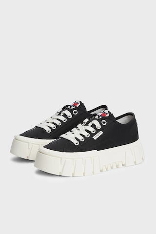 Tommy Jeans Zebra Desenli Platform Sneaker Ayakkabı Kadın Ayakkabı En0en03070 Bds Siyah