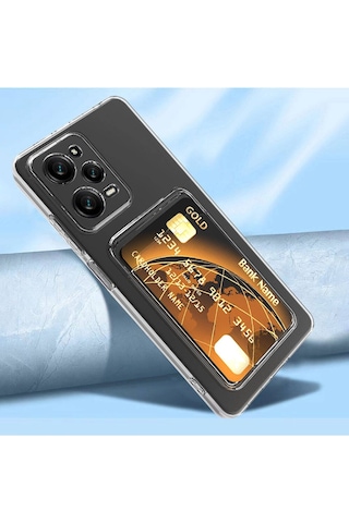 Redmi Note 12 Pro 5g Kılıf Kartlıklı Şeffaf Setra Clear Silikon Kapak - Renk Renksiz Renksiz