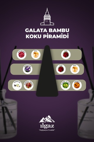 Galata Kulesi Bambu Çubuklu Oda Kokusu Türkiye Serisi Amber - Vanilya 500 ML