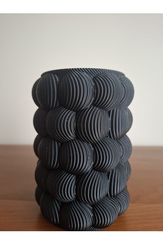 Bubble Vazo - 16 Cm Siyah