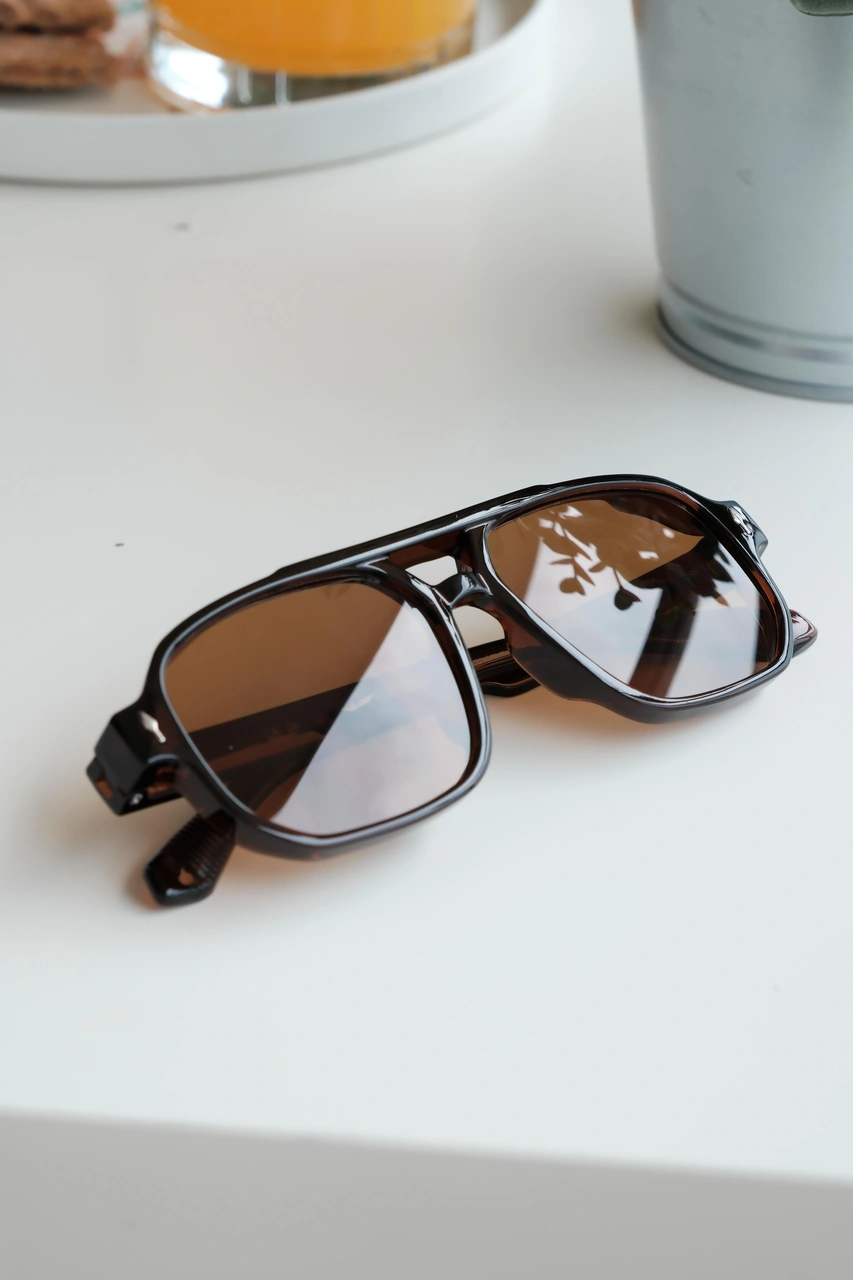 Royal Eyewear Re1009 Koyu Kahverengi Güneş Gözlüğü Siyah - Mavi