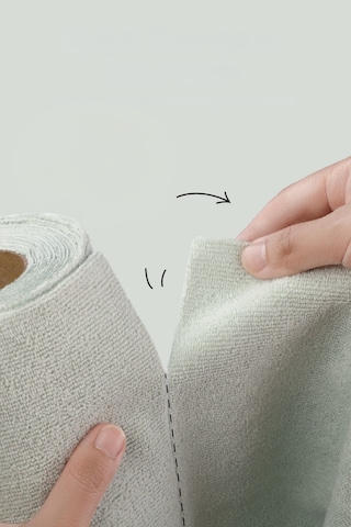 Çok Amaçlı Rulo Mikrofiber Temizlik Bezi 30x30 40 Yapraklı Bej - Açık Gri 2x20 Li Paket Bej