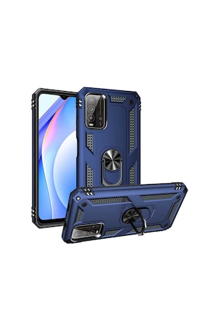 Xiaomi Redmi Note 9 4G Kilif Zore Vega Yüzüklü Standli Zirh Kilif 556719442