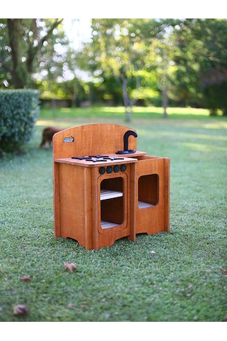Mandu Ahşap Çocuk Dış Mekân Mutfak Ahşap Rengi