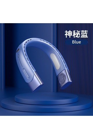 Hangfox Ds005 Mavi Boyun Bağlı Fan - Soğutucu, Usb Şarjlı, 4000 Mah Pil, Hafif, Taşınabilir, Outdoor Aktivite İçin