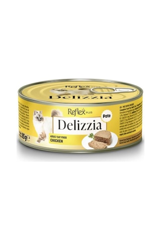 Reflex Plus Delizzia / Kıyılmış Tavuklu Yetişkin Kedi Maması 85g X 24 Adet