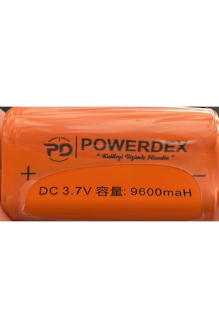 Powerdex 9600mah 3,7v Şarjlı Fener Pili Li-ıon Pil Tipi Uzun Ömürlü Güç Kaynağı Pd-12000