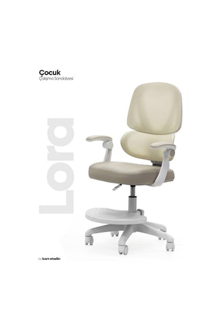 Lora Ergonomik Çocuk Çalışma Sandalyesi - Krem