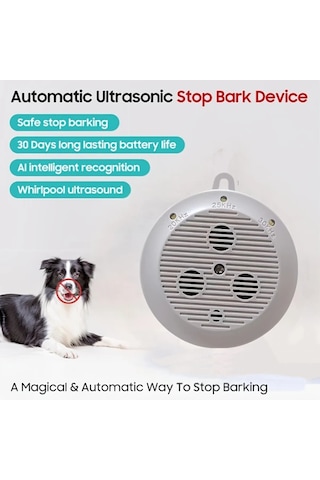 Willowhaven Açık Gri, Tek Boy Usb Şarjlı Havlama Önleyici Köpek Eğitim Tasması, 32ft