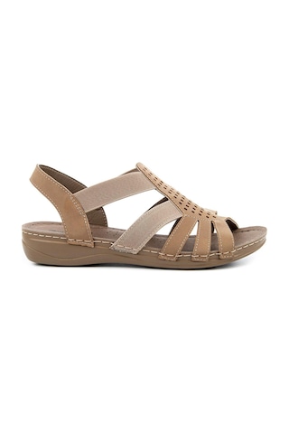 Muya Amanda Anatomik Taban Kadın Sandalet Koyu Bej