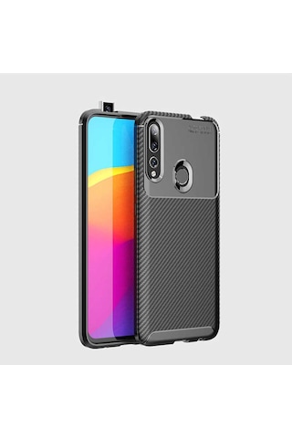 Huawei Y9 Prime 2019 Kilif Karbon Silikon Case 389460477