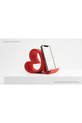 Riti Design - Nexus - Sonsuz Kalp Tasarım Masaüstü Telefon Tutucu Beyaz
