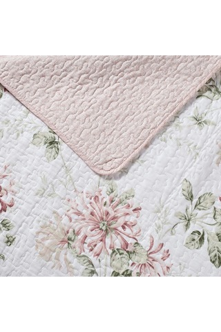 Laura Ashley Queen Pamuklu Yorgan Seti Çift Taraflı, 3 Parça, Honeysuckle Pembe, Tüm Mevsimlere Uygun Nevresim Takımı Renkli 200 X 228 Cm