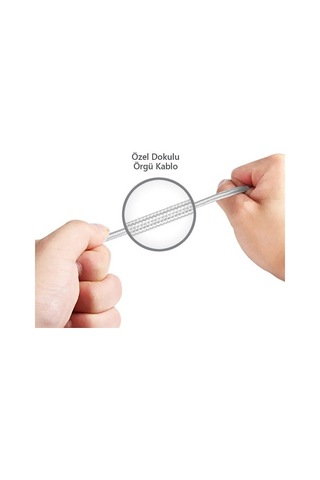 Polosmart Psm06 Lightning Hızlı Şarj Kablosu Beyaz 1 Metre