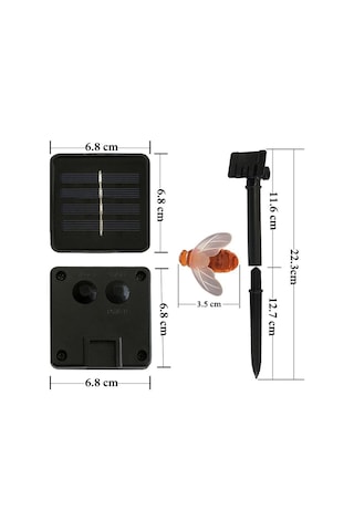 Cbtx Bahçe Aydınlatma 6.5m 30 Leds Arı Güneş Enerjili Sıcak Beyaz Açık Bahçe Dekoratif Dize Işık Peri Lambası 100ma / 1.2v Güneş Paneli